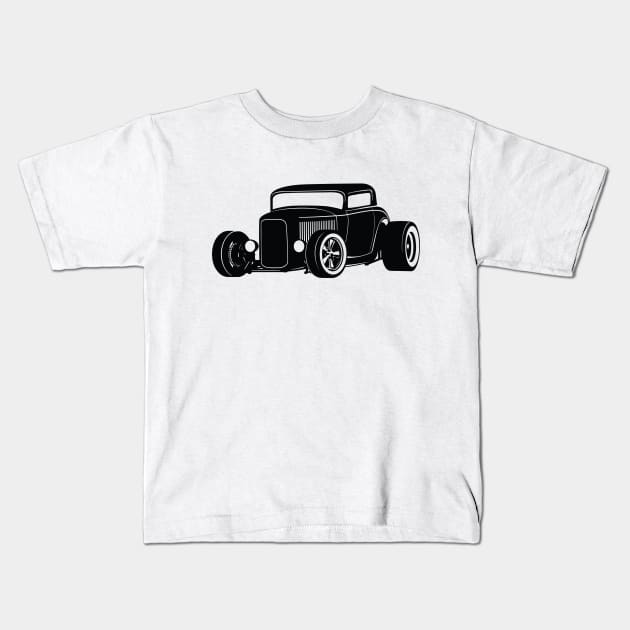 Classic American Hot Rod Kids T-Shirt by hobrath